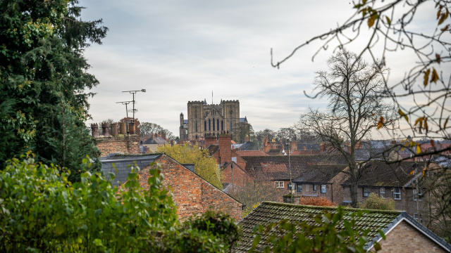 Ripon Cathedral vista from Spa Gardens